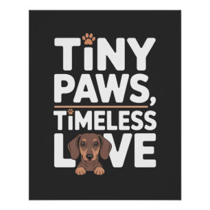 Poster Dachshund Petits Pieds, Amour Intemporel