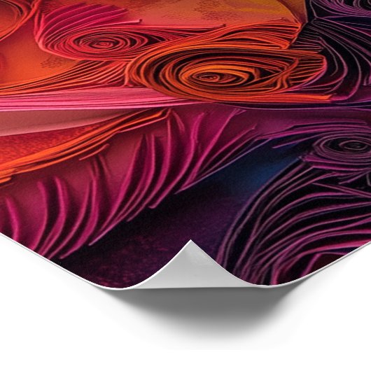 Poster Dachshund Quitter Art Portrait Chien (Coin)