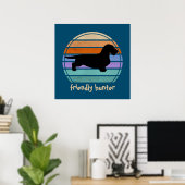 Poster Dachshund Rough Hair - Silhouette 1 (Bureau à domicile)