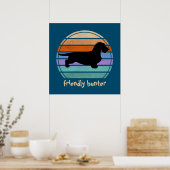 Poster Dachshund Rough Hair - Silhouette 1 (Cuisine)