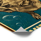 Poster Dachshund Se Rendre À La Salle De Bains (Coin)