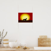 Poster "Dachshund Sunset" (Cuisine)