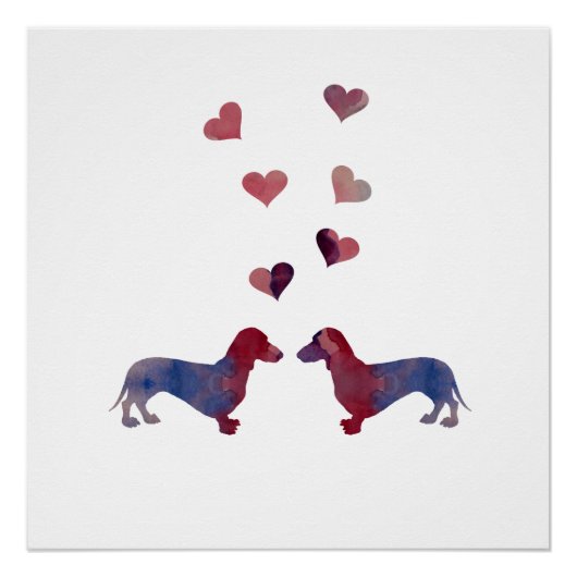 Poster Dachshunds (Devant)