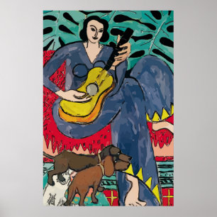 Poster Dachshunds, Guitare et Matisse