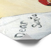 Poster Dachshund's Request for Père Noël Canvas Print (Coin)