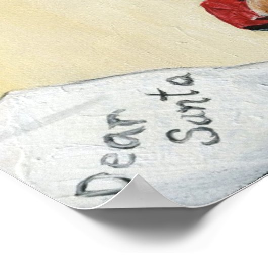 Poster Dachshund's Request for Père Noël Canvas Print (Coin)