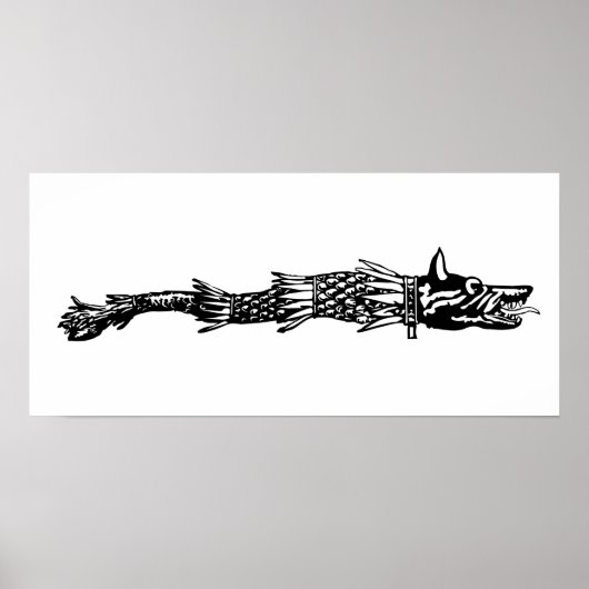 Poster dacia wolf drapeau du serpent histoire de la rouma (Devant)