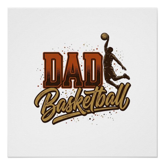 Poster Dad Basketball Vintage Engraving Shirt Design_1 (Devant)