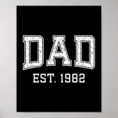 Poster Dad Est 1982 Dad D Fathers Day Ized  (Devant)