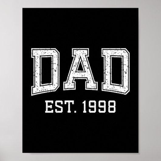 Poster Dad Est 1998 Dad D Fathers Day Ized  (Devant)