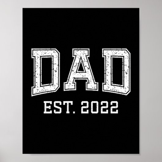 Poster Dad Est 2022 Dad D Fathers Day Ized  (Devant)