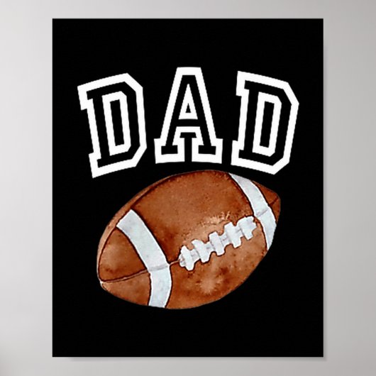 Poster Dad Of The 1 Year Old Football Birthday Boy Family (Devant)