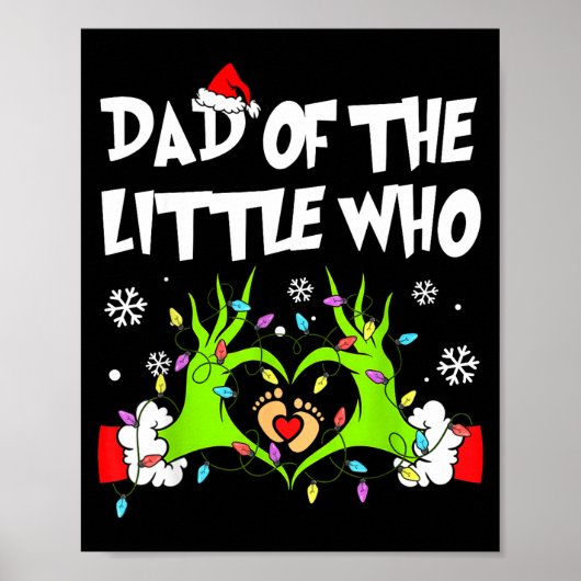 Poster Dad Of The Little Who Funny Christmas Pregnancy An (Devant)