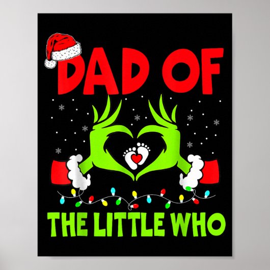 Poster Dad Of The Little Who Funny Christmas Pregnancy An (Devant)