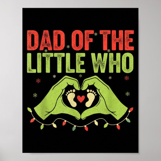 Poster Dad Of The Little Who Qoute Christmas Pregnancy An (Devant)