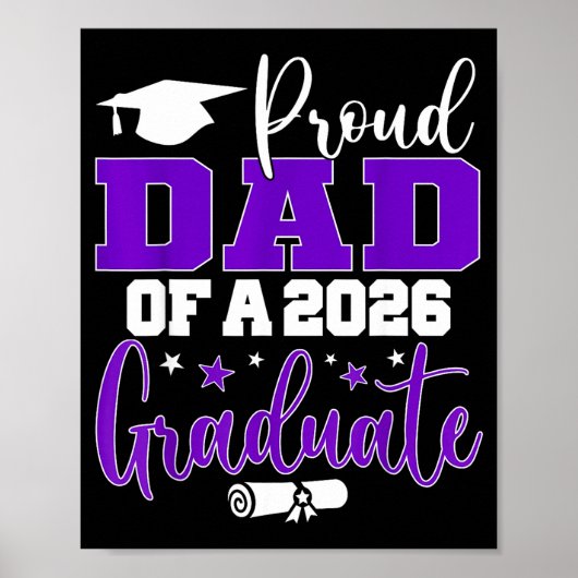 Poster Dad senior 2026 proud dad of a class of 2026 (Devant)