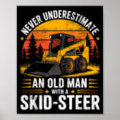 Poster Dad Skid Steer Operator Father Construction Heavy  (Devant)