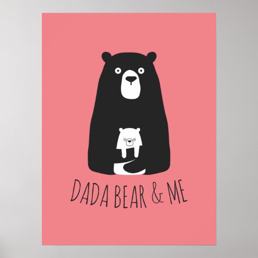 Poster DADA BEAR & ME | Papa Enfants Fils Fils Dada Ours (Devant)