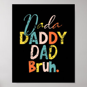 Poster Dada Daddy Papa Bruh Retro Vintage mari et