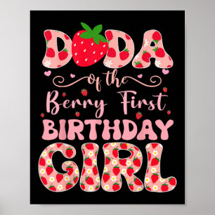 Poster Dada Du Berry Premier Anniversaire De Girl Strawbe