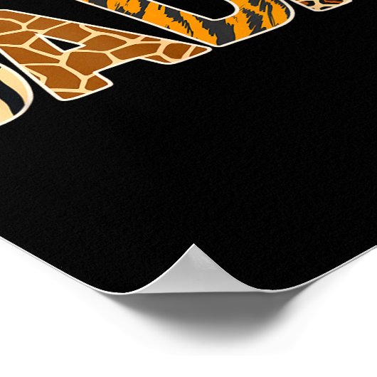 Poster Dada Wild Animal Print Zebra Giraffe Tiger Leopard (Coin)