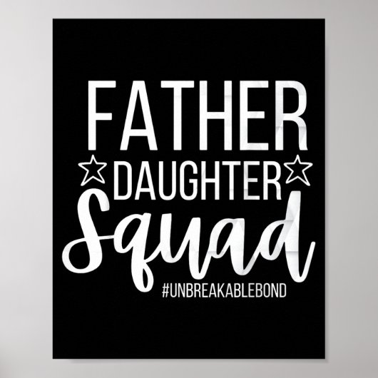 Poster Daddy Daughter Squad Fathers Day Matching Dad And  (Devant)
