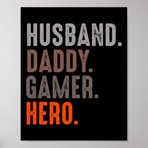 Poster Daddy Gamer Hero - Esport Lover - Jeu vidéo