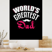 Poster Daddy Gift World Greatest Papa (Cuisine)