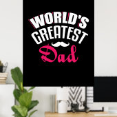 Poster Daddy Gift World Greatest Papa (Bureau à domicile)