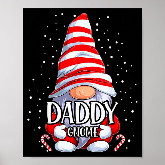 Poster Daddy Gnome Christmas Pajamas Matching Family Grou (Devant)