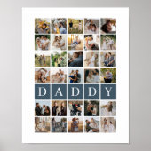 Poster Daddy Grid 30 Photo Collage Family Keepsake (Devant)