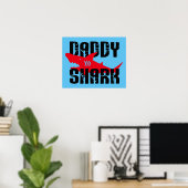 Poster Daddy Shark Worn Graphic (Bureau à domicile)