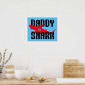 Poster Daddy Shark Worn Graphic (Cuisine)
