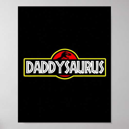 Poster Daddysaurus Papas Fête des Pères (Devant)