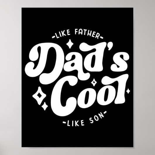 Poster Dads Cool Funny Dad Matches Sons Cooler  (Devant)