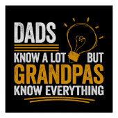 Poster Dads Know A Lot But Grandpas Know Everything (Devant)