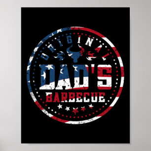 Poster Dads originaux Bbq Dads Byckyard Grilling America