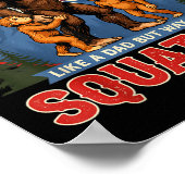 Poster Dadsquatch masculin comme un papa façon plus squat (Coin)