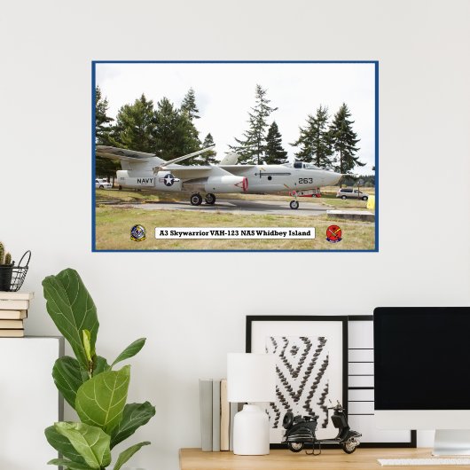 Poster d'aéronef A3 Skywarrior VAH 123 (Bureau à domicile)