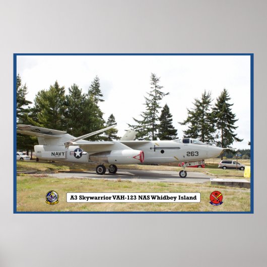 Poster d'aéronef A3 Skywarrior VAH 123 (Devant)