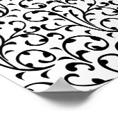 Poster d'affaires Black Damask Tanning Salon (Coin)