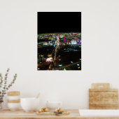 Poster d'affichage aérien Las Vegas Strip (Cuisine)
