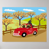 Poster d'affichage de l'automne du Labrador et du  (Devant)