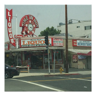 Poster d'affichage de Los Angeles Retro