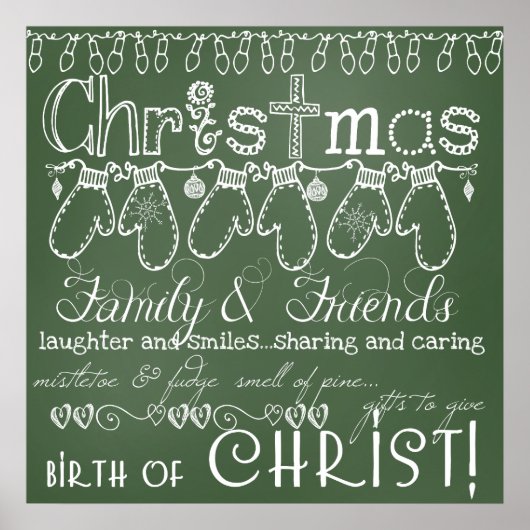 Poster d'affichage du tableau de bord de Noël (Devant)
