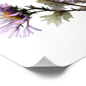 Poster d'affiche d'art à fleurs violet (Coin)