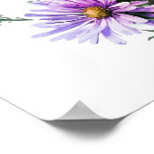 Poster d'affiche d'art à fleurs violet (Coin)