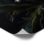 Poster d'affiche d'art blanc Oriental Fleurs de pa (Coin)