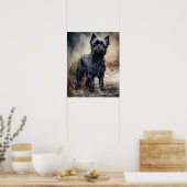 Poster d'affiche d'art de chien Affenpinscher (Cuisine)