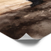 Poster d'affiche d'art de chien Affenpinscher (Coin)